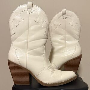 Cream Western Boots